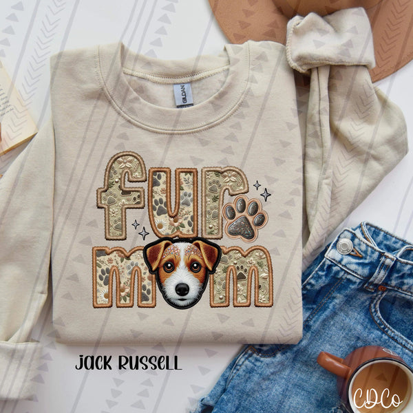 Fur Mom Dog Faux Embroidery DTF (3 of 6)