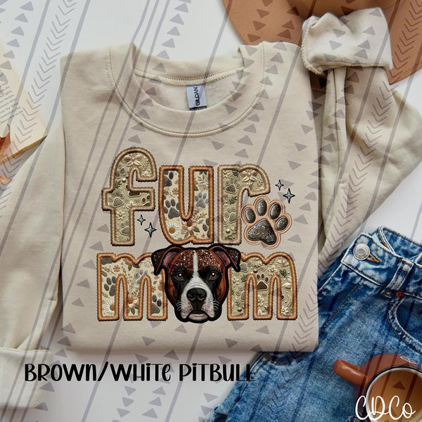 Fur Mom Faux Dog Embroidery DTF (2 of 6)