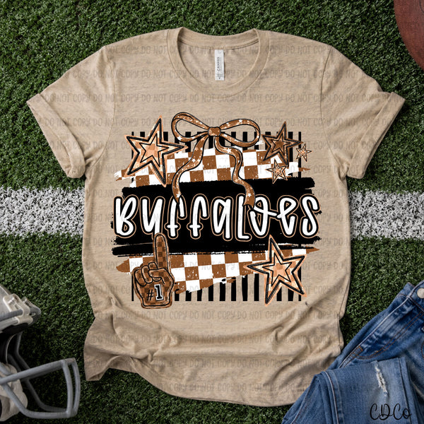 Brushstroke Striped Checkered Mascots DTF