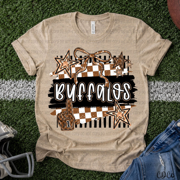 Brushstroke Striped Checkered Mascots DTF