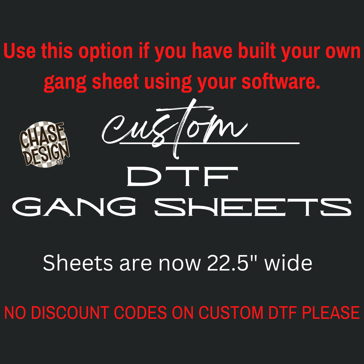 Upload Your Own Ready to Print File - Custom DTF Direct to Film Transf ...