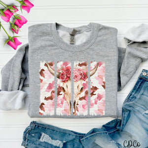 Bull Skull Brushstrokes 2353 DTF