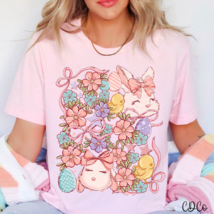 Bunnies Bows Chicks Eggs Collage 2751 DTF