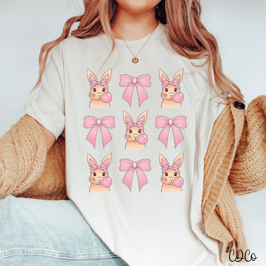 Bunnies and Bows Grid DTF