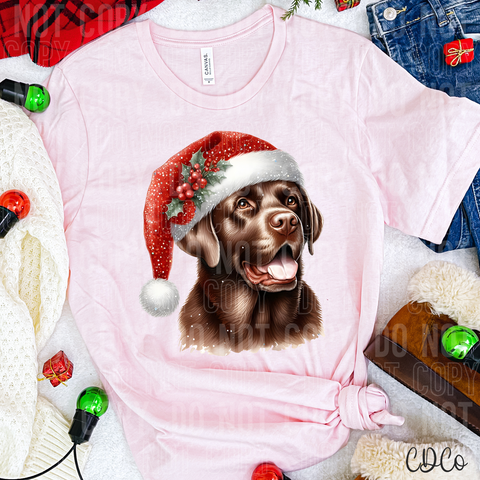 Christmas Chocolate Lab 2184 DTF