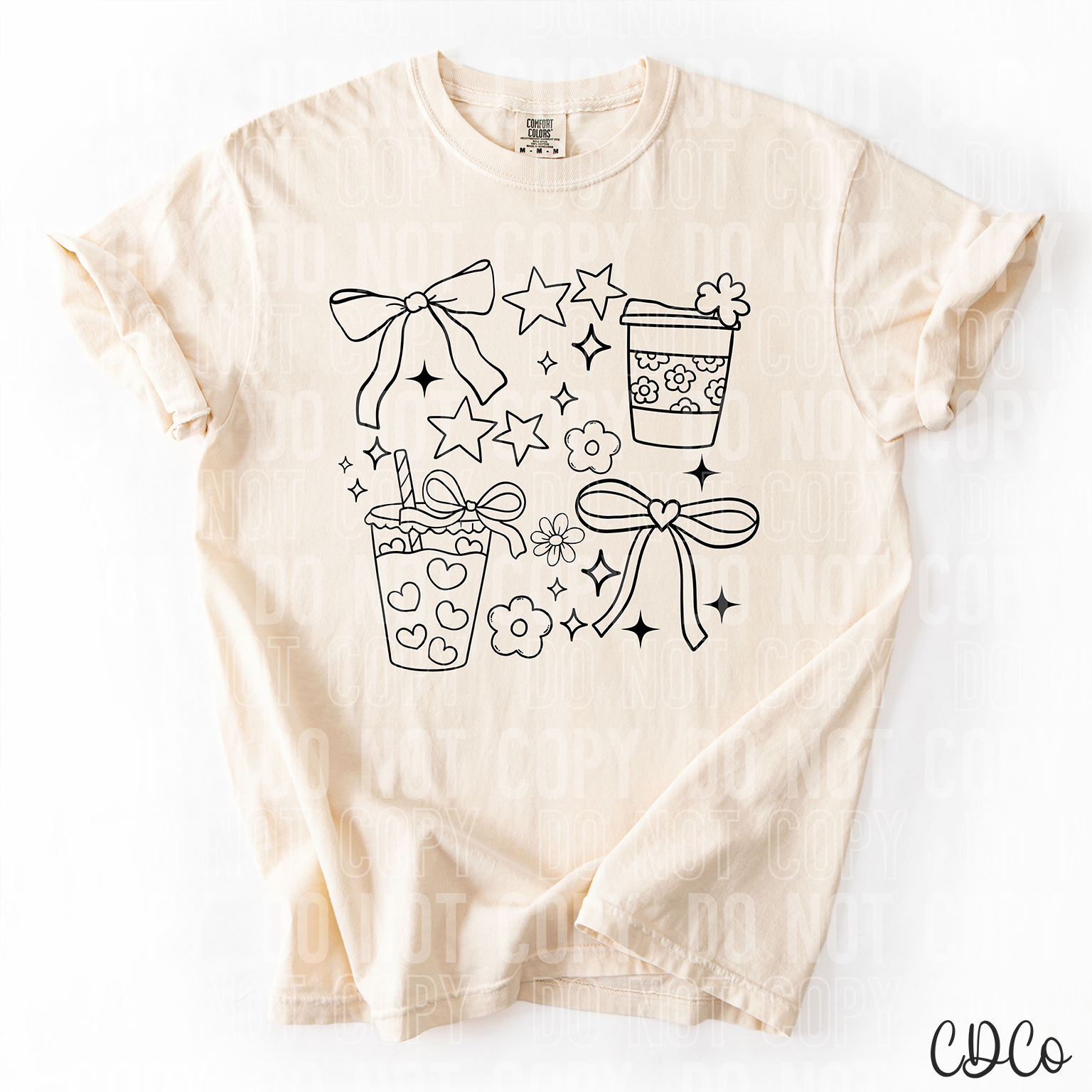 Coffee Doodle Black 6119 DTF