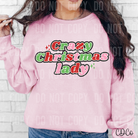 Crazy Christmas Lady 3109 DTF