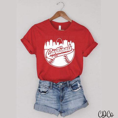 Cardinals Baseball Skyline DTF