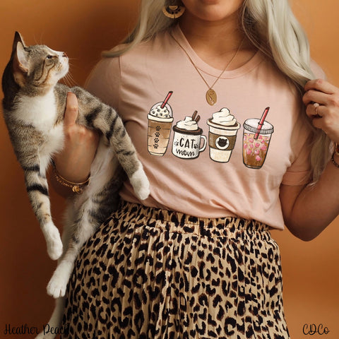 Cat Mom Coffee DTF
