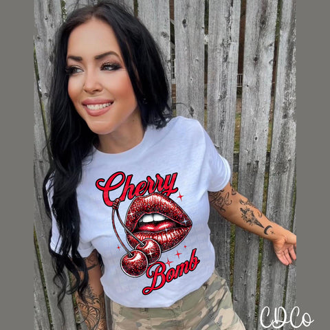 Cherry Bomb Faux Glitter 5322 DTF