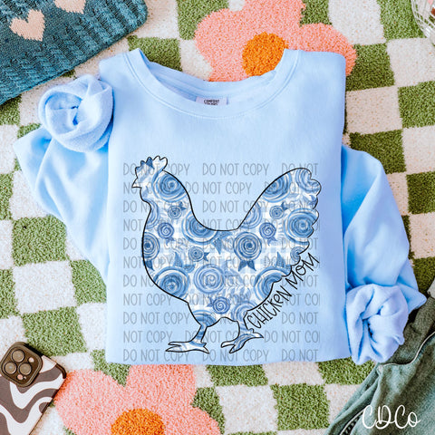 Chicken Mom Blue 2783 DTF