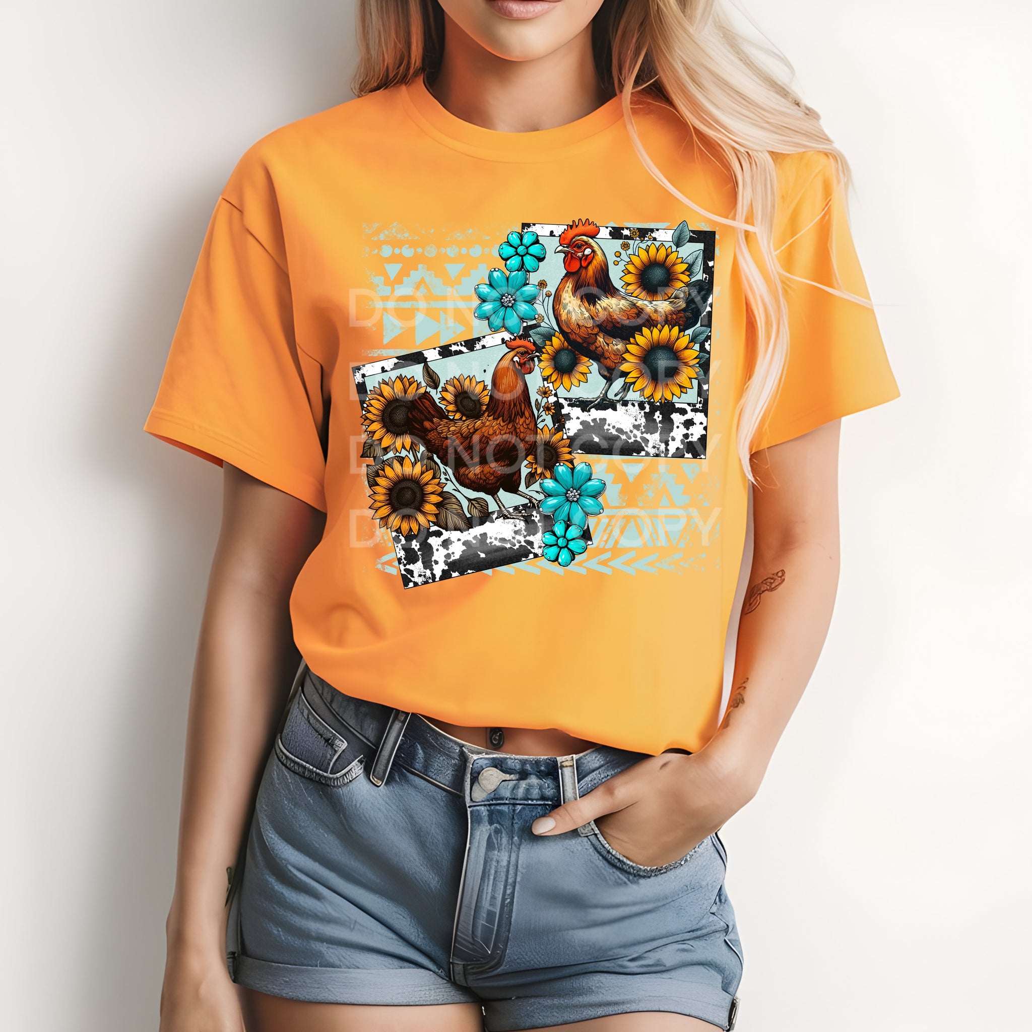 Chicken Sunflower 4083 DTF