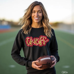 Chiefs Script Faux Sequin DTF