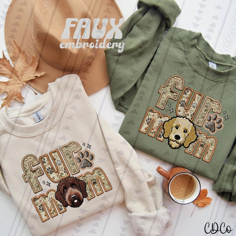 Fur Mom Dog Faux Embroidery DTF (4 of 6)