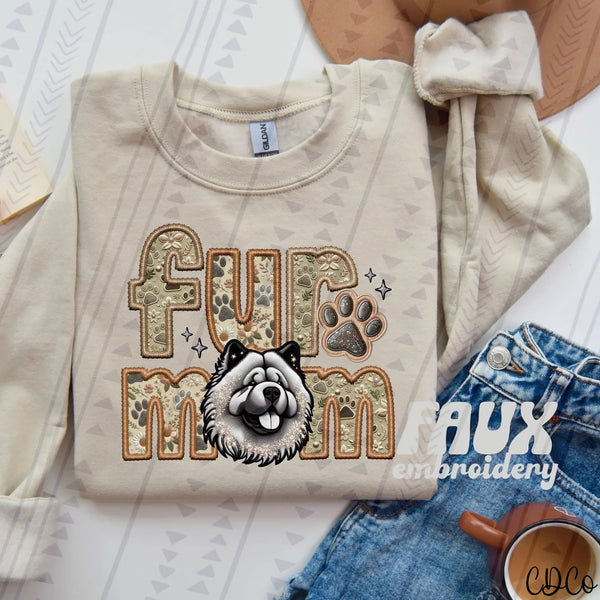 Fur Mom Dog Faux Embroidery DTF (3 of 6)