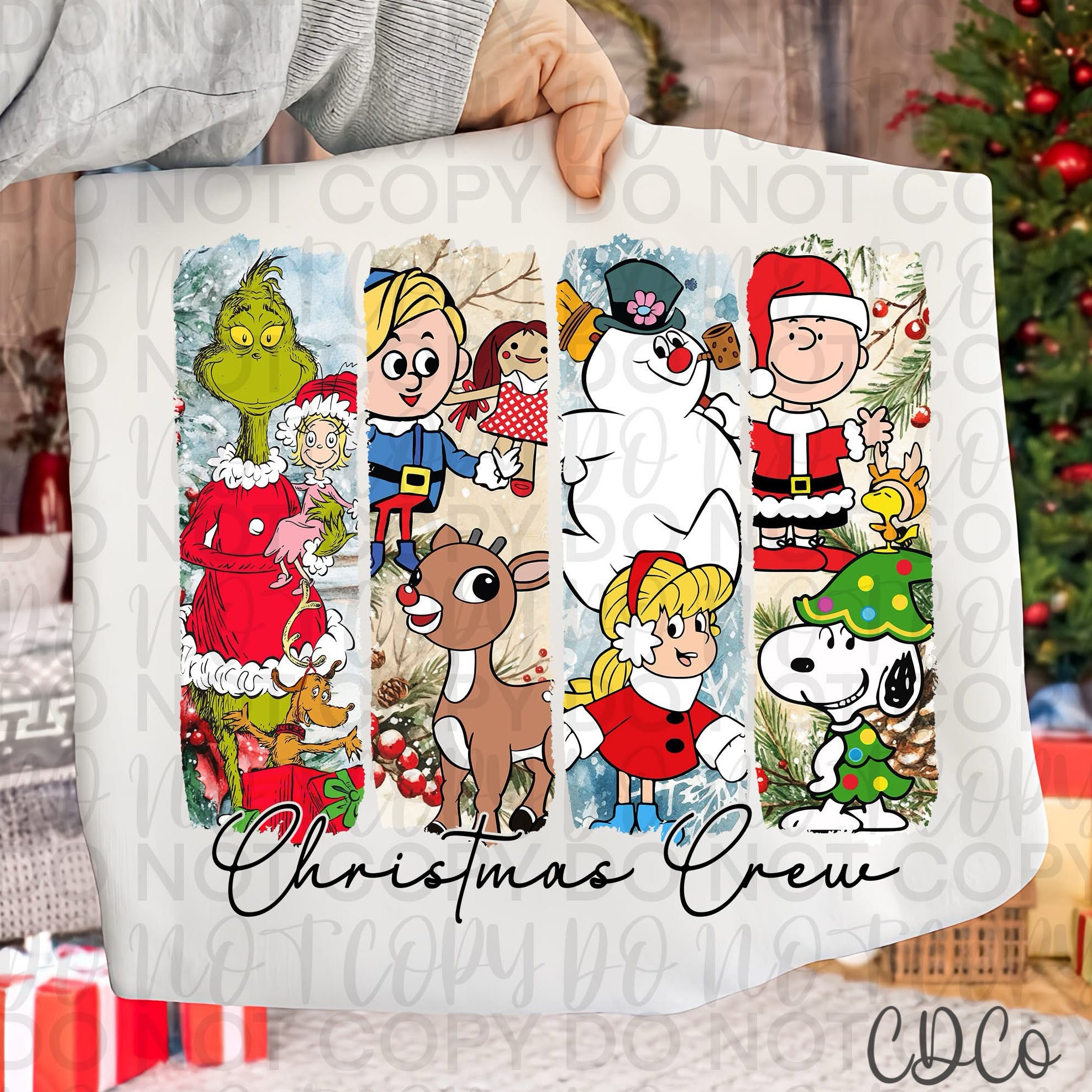 Christmas Crew Characters Brushstrokes 10090 DTF