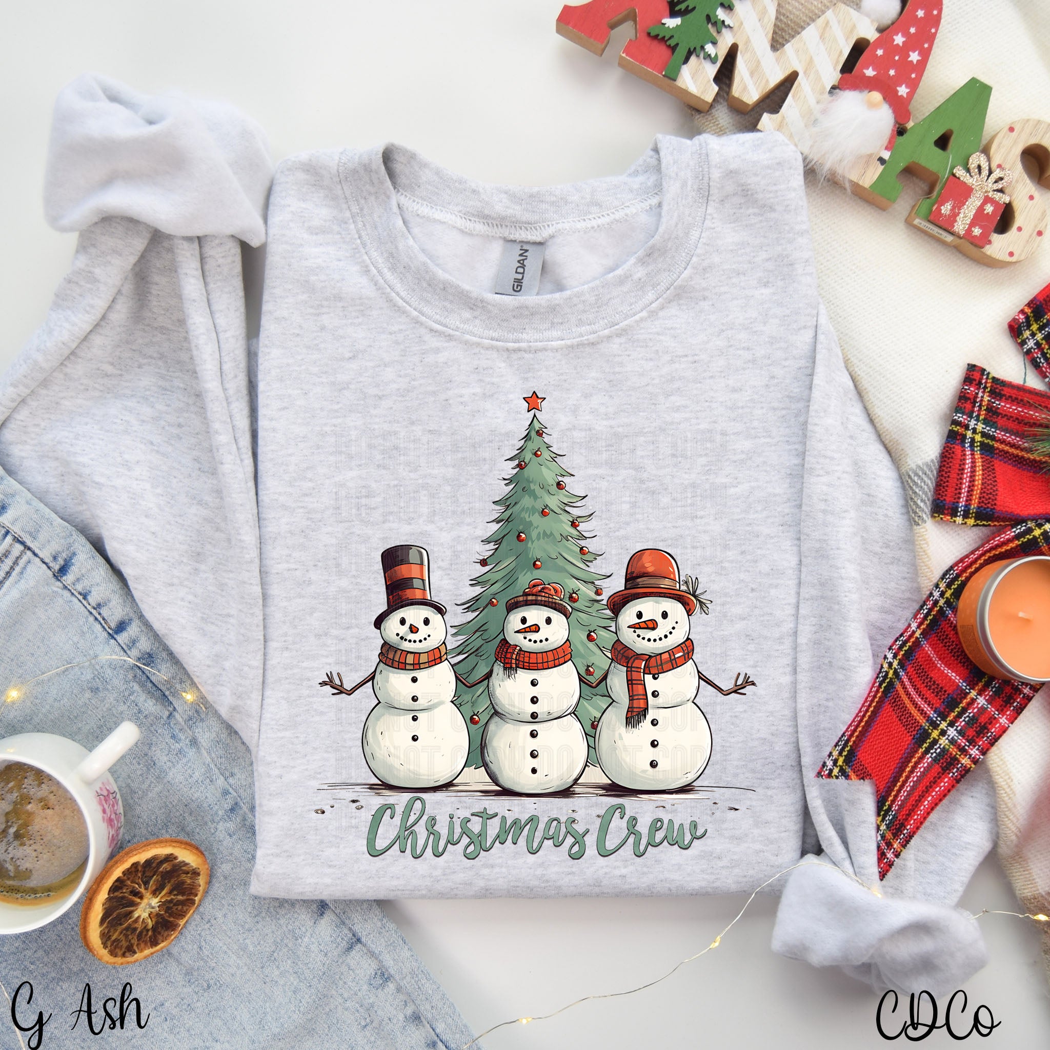 Christmas Crew Snowman Trio DTF