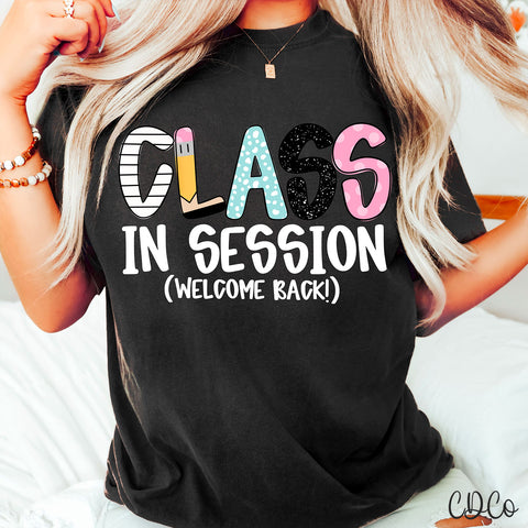 Class In Session White 6231 DTF