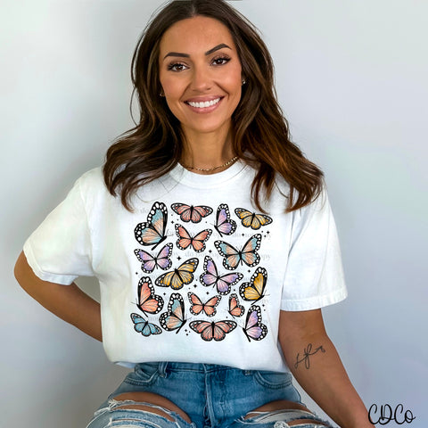Colorful Butterfly Collage DTF
