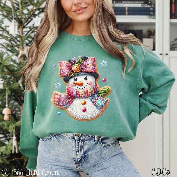 Colorful Snowman w/Bow DTF