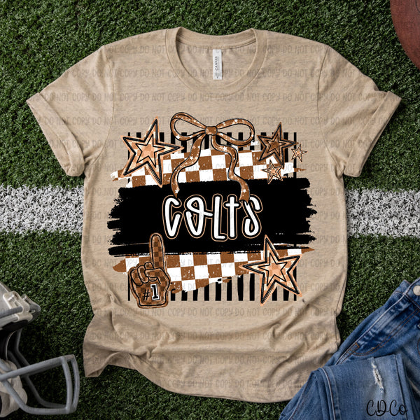 Brushstroke Striped Checkered Mascots DTF