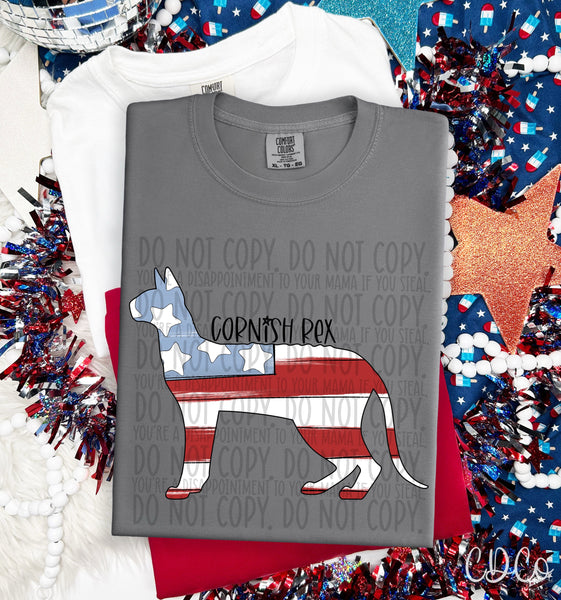 Patriotic Cat Black Text 1 of 1 DTF