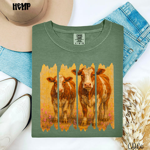 Cow Field Brushstroke 5345 DTF
