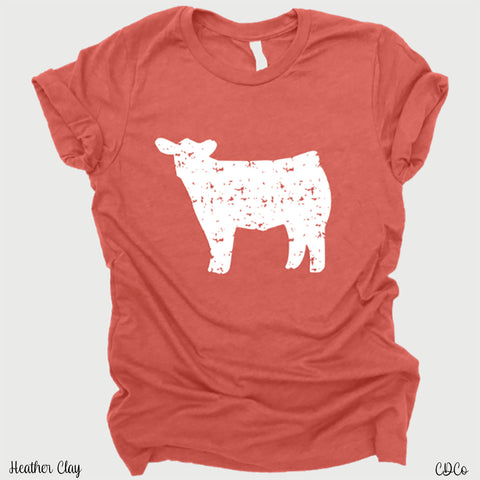 Cow Show Distressed - White DTF