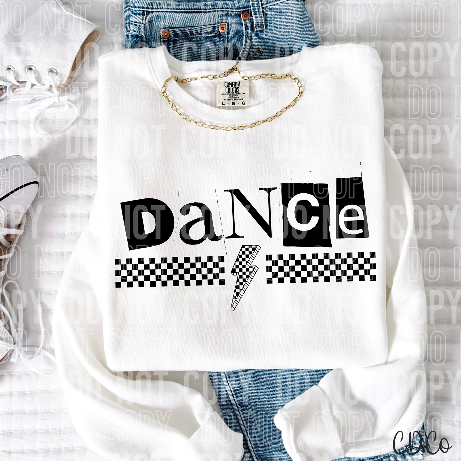 Dance Checkered Bolt 3982 DTF