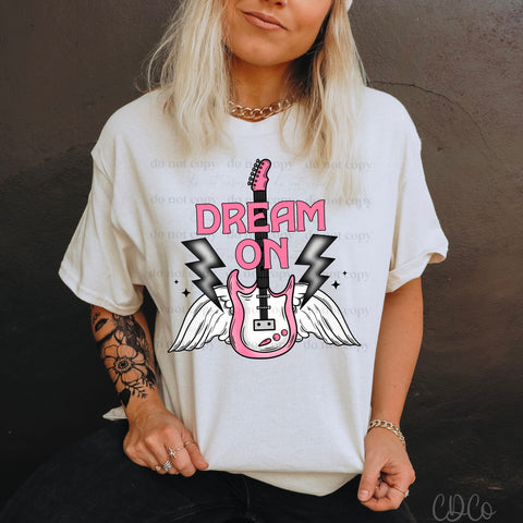 Dream On Guitar Wings DTF