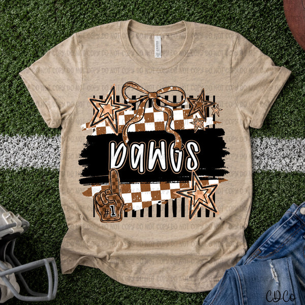 Brushstroke Striped Checkered Mascots DTF