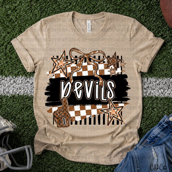 Brushstroke Striped Checkered Mascots DTF