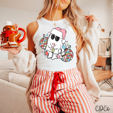 Disco Christmas Light Ghostie DTF