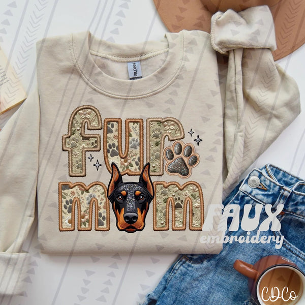 Fur Mom Dog Faux Embroidery DTF (4 of 6)