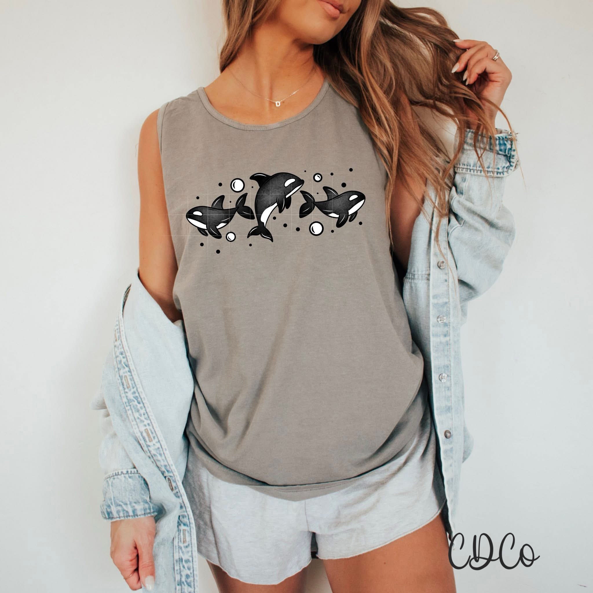 Orca Dolphin Whale Trio 5550 DTF