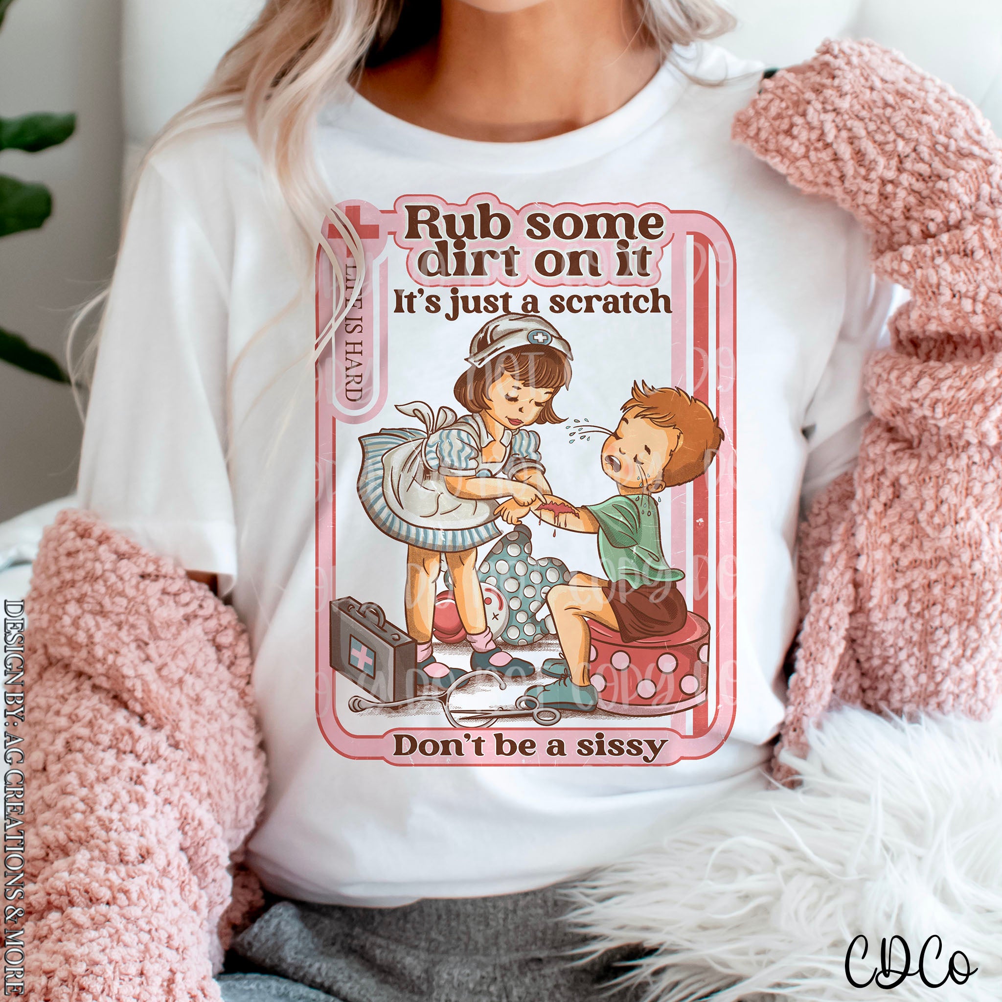 Don't Be a Sissy Vintage Nurse DTF