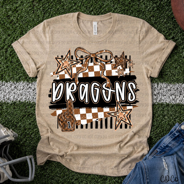 Brushstroke Striped Checkered Mascots DTF