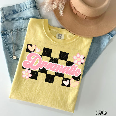Dramatic Checkered DTF
