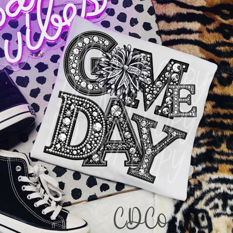 Faux Bling Game Day Cheer Pom DTF