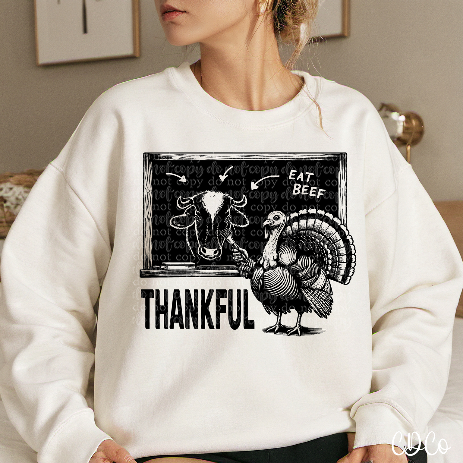 Eat Beef Thankful Turkey 3042 DTF
