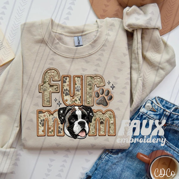 人気海外ブランドアイテム｜ファッション通販 Embroidery Faux Dog Mom Fur DTF Co. Design Chase – 6) of (3 トップス