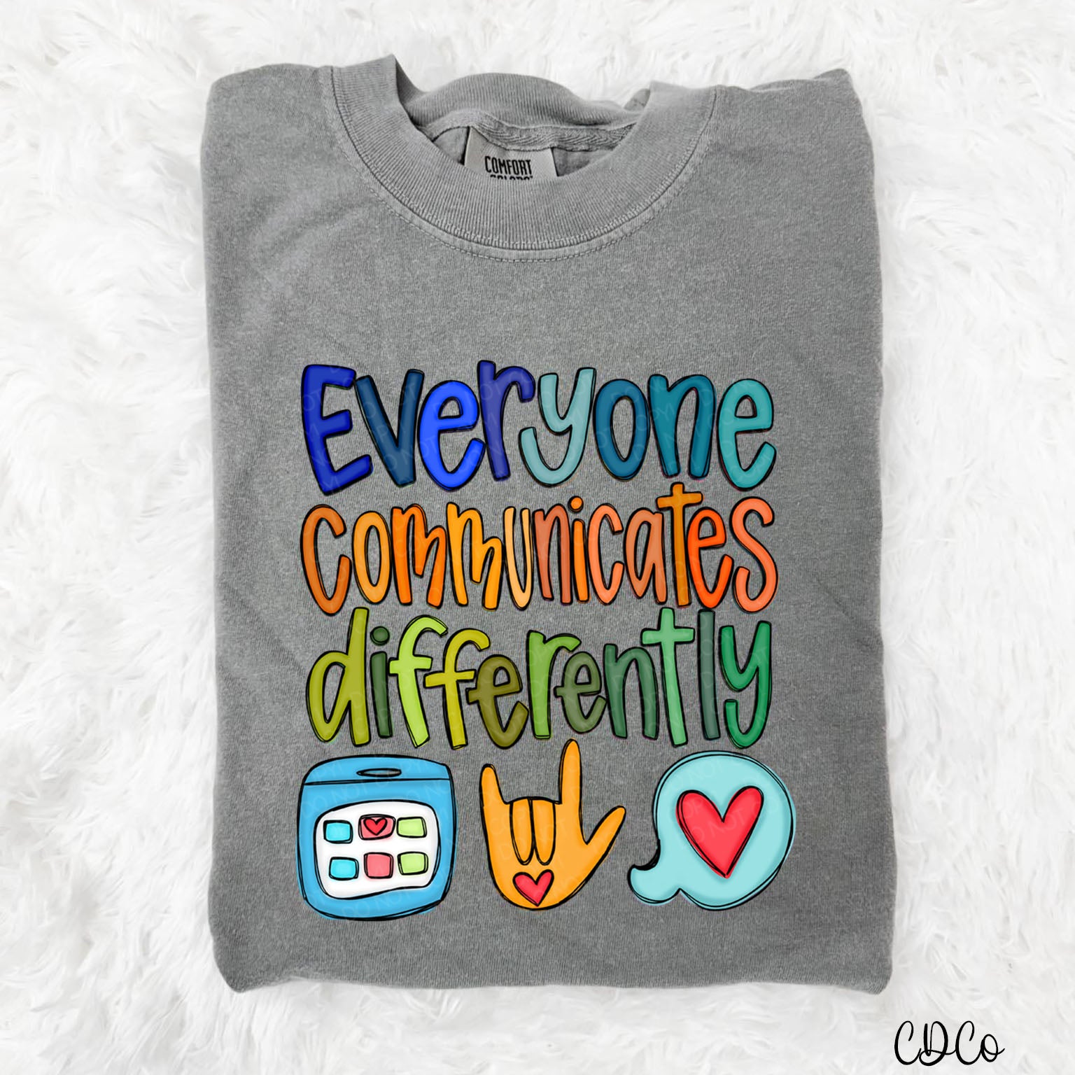 Everyone Communicates Differently Boy Colors 2856 DTF