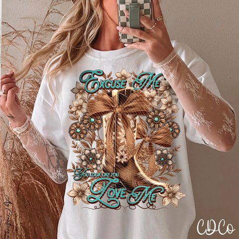 Excuse Me Turquoise 3378 DTF