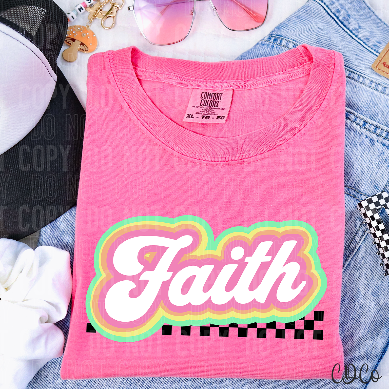 Faith Colorful Checkered 3842 DTF