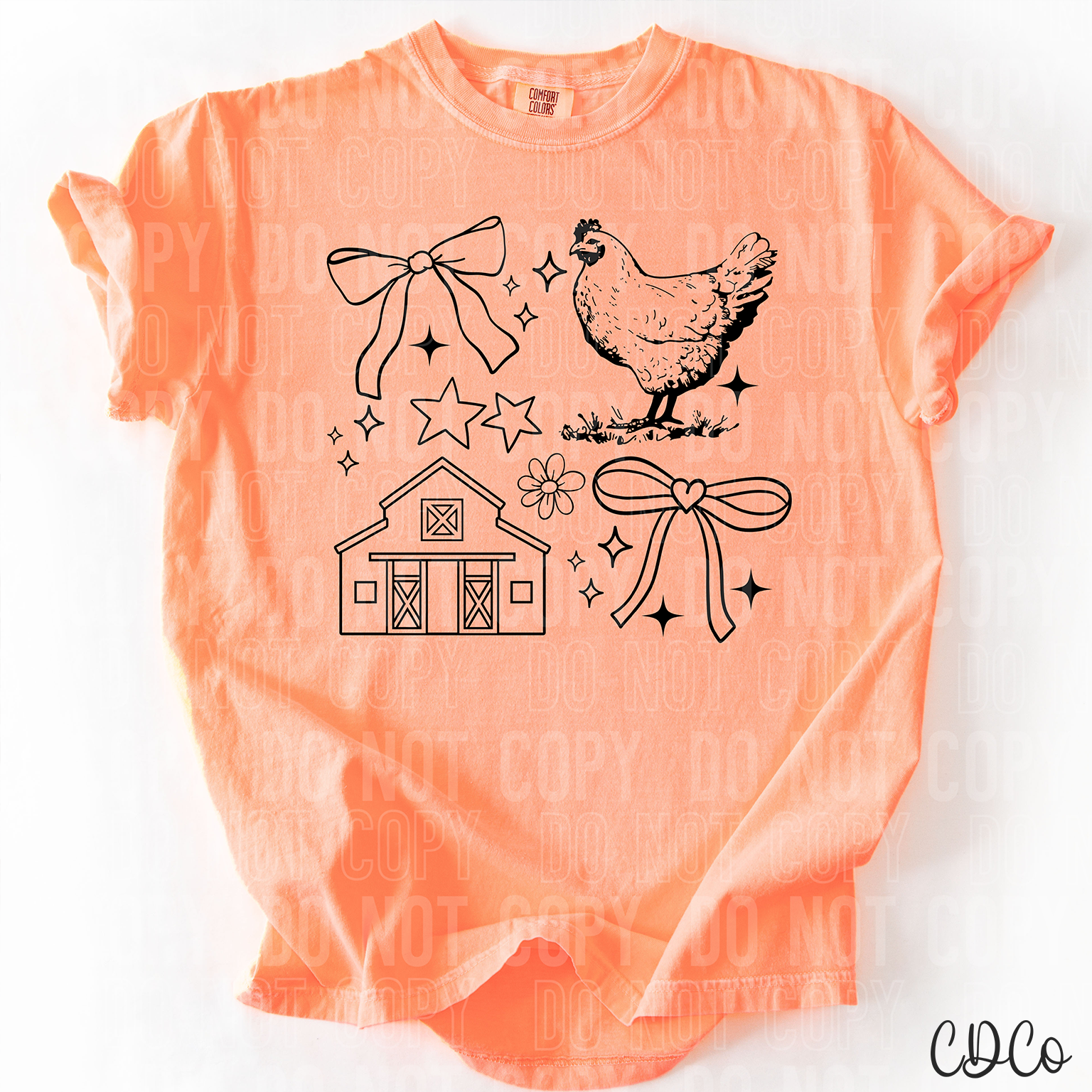Farm Doodle Black 6114 DTF