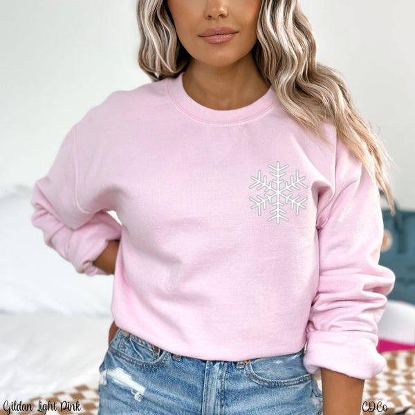 Snowflake Faux Embroidery DTF