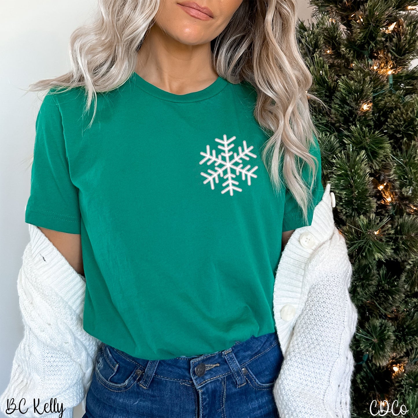 Snowflake Faux Embroidery DTF
