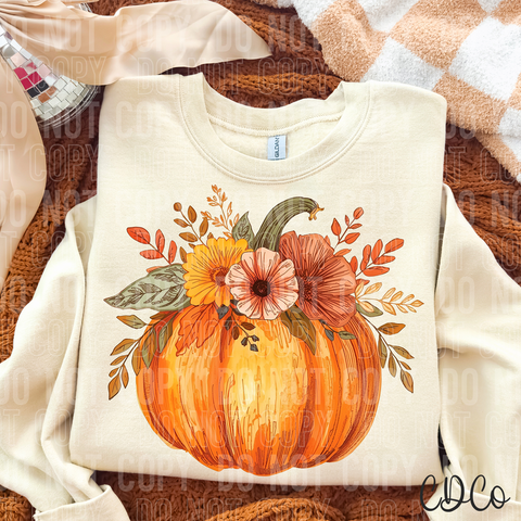 Floral Pumpkin 6757 DTF
