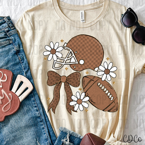 Football Bow Collage 6363 DTF