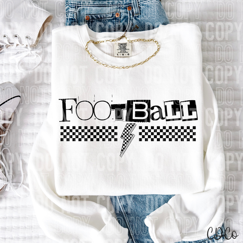 Football Checkered Bolt 6038 DTF